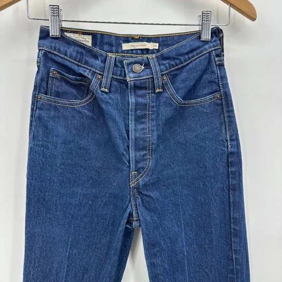Levi's Premium Denim Ribcage Boot‎ Jeans Sz 24 Boot Cut
